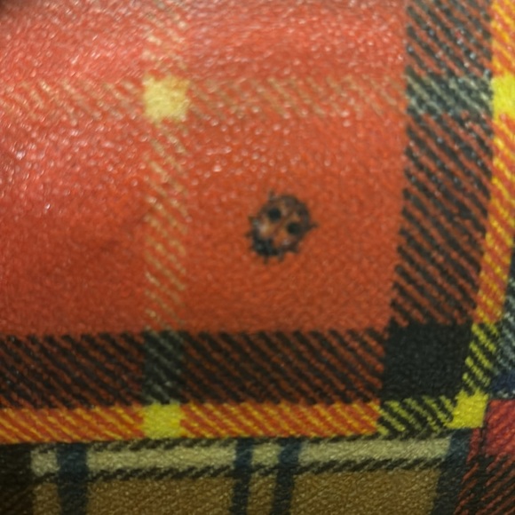 Vintage Dooney & Bourke Madras Ladybug Picnic Patchwork Plaid Handbag - Picture 7 of 15